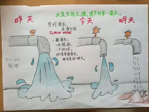 节约用水,从我开始台一小节水活动报道