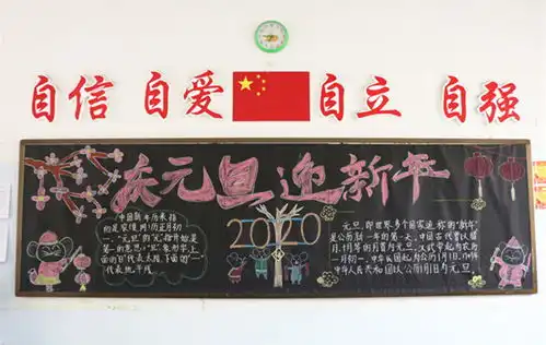 永嘉翔宇小学举行庆元旦,迎新年黑板报评比活动
