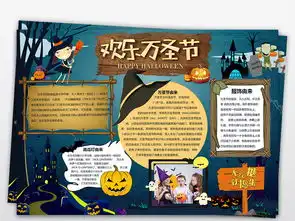 万圣节电子小报中英文西方感恩节日手抄小报素材图片psd模板下载164.42mb其他大全节日手抄报
