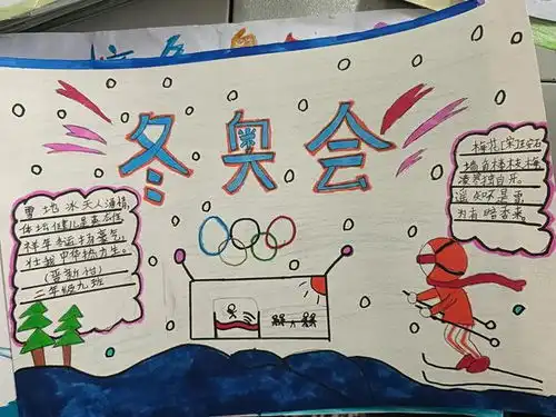 强体魄.迎冬奥会理二小2020级9班手抄报