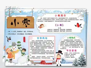 wordps小寒小报二十四节气手抄报传统文化习俗冬天电子小报图片素材worddoc模板下载60.42mb语文手抄报大全学科手抄报