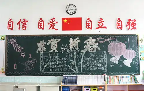 永嘉翔宇小学举行庆元旦,迎新年黑板报评比活动