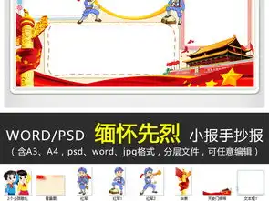 wordps清明节缅怀先烈小报牢记历史扫墓习俗踏青电子小报手抄报图片模板psd设计图下载清明节手抄报大全编号17625461