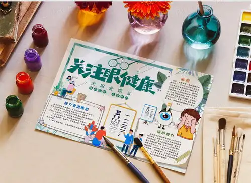 小清新全国爱眼日保护视力手抄报word模板下载word