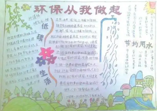 北京小学四年级关于环境的手抄报