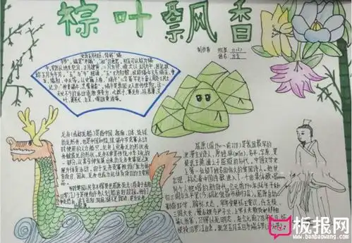 粽叶飘香端午节手抄报
