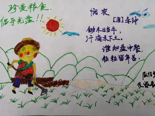珍惜粮食从我做起
