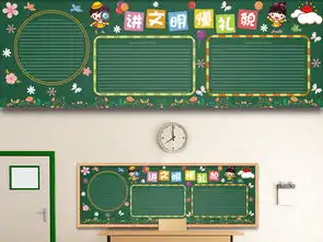 原创中小学道德教育讲文明懂礼貌主题黑板报图片设计素材高清ai模板下载9.30mb文明礼仪黑板报大全