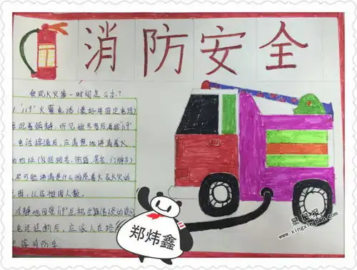 小学生消防安全手抄报图片大全