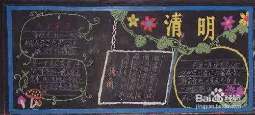 清明节黑板报怎样画内容写什么