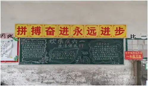 洞口竹市中心小学开展欢乐庆六一,廉洁伴我行黑板报评比活动