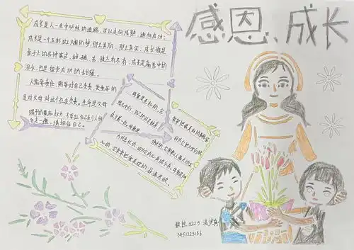 机械工程学院开展资助主题教育活动感恩成长蜕变手抄报活动