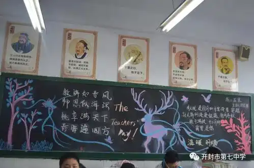 浓情九月感谢师恩东北学区开封七中高二年级教师节主题黑板报展示