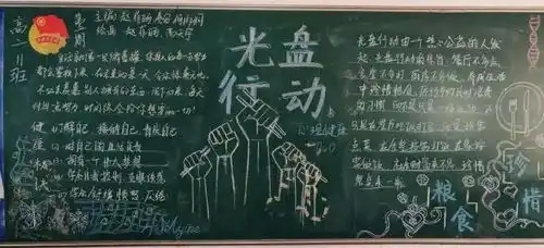 光盘行动从我做起黑板报