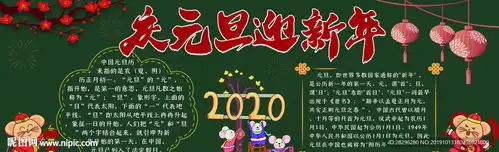 元旦黑板报设计图