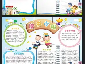 清新卡通读书小报电子手抄报模板边框花边