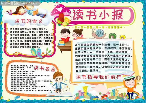 快乐读书阅读手抄报图片素材
