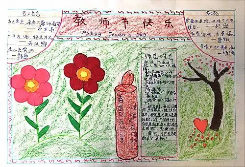 感恩教师节,难忘师生情教师节手抄报比赛活动成功举办