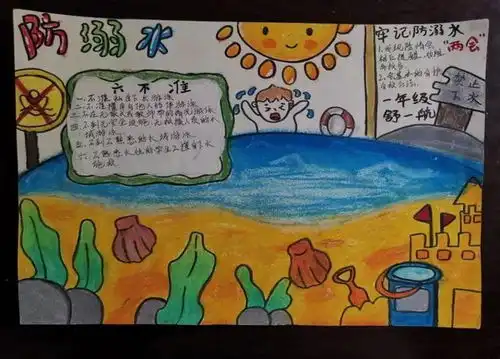 珍爱生命,预防溺水桃铺小学防溺水主题手抄报比赛活动