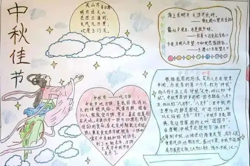 中秋节手抄报模板好词好句好段好诗范文,为孩子收藏