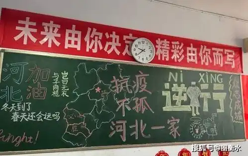衡水滏阳学子绘制黑板报传递疫情防控正能量