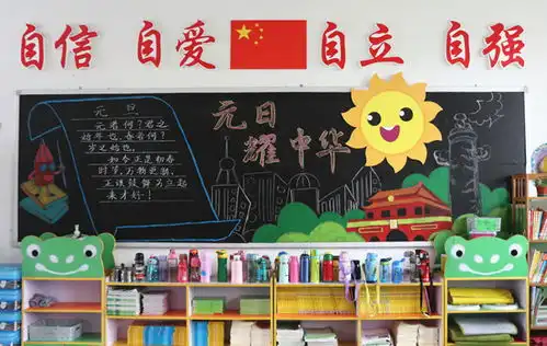 永嘉翔宇小学举行庆元旦,迎新年黑板报评比活动
