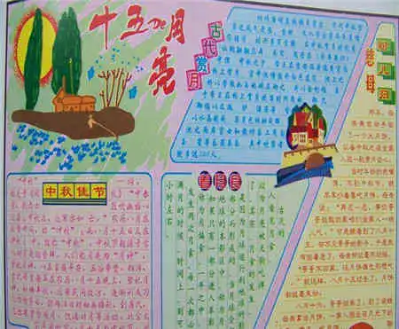 中秋节黑板报中秋明月