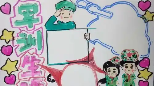 军训生活手抄报