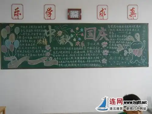 周圩小学开展迎国庆黑板报评比