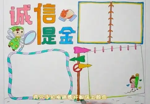 诚信的儿童画怎么画