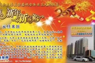 房地产企业迎元旦板报