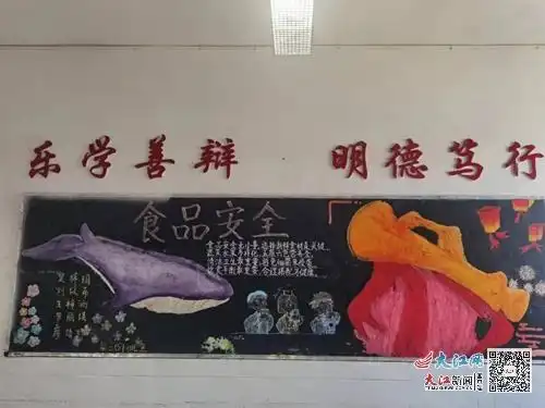 九江三中初二年级部开展食品安全教育主题黑板报活动
