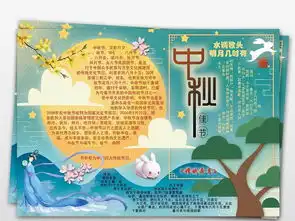 卡通唯美小学生中秋节a3小报手抄报模板图片psd设计图下载中秋节手抄报大全编号18698383