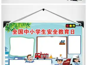 绿色边框全国中小学安全教育日宣传手抄报图片素材psd模板下载25.38mb校园安全手抄报大全安全手抄报
