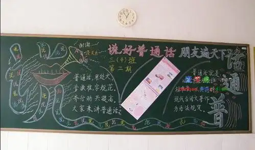 说好普通话黑板报设计说好普通话黑板报图片查字典板报网
