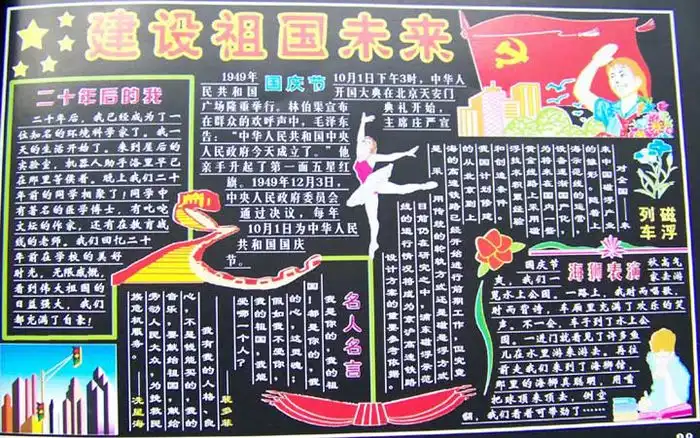 国庆节黑板报