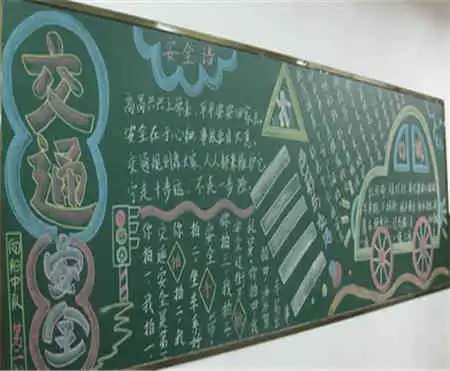 交通安全黑板报学习道路交通安全