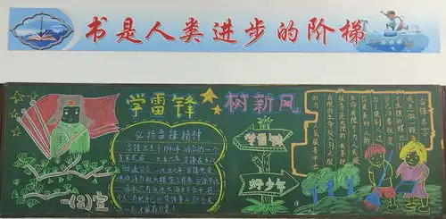 蒙城县逍遥路小学开展学雷锋主题黑板报评比活动