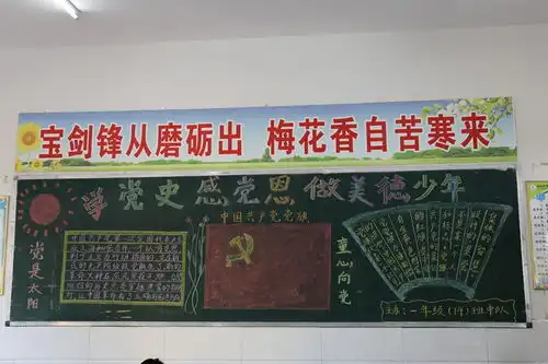 谯城区拂晓中心小学开展学党史感党恩主题黑板报评选活动