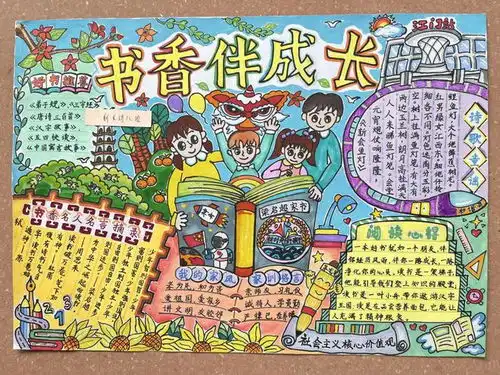 欢庆六一书香飘万家家庭亲子阅读活动手抄报幼儿组获奖作品展示
