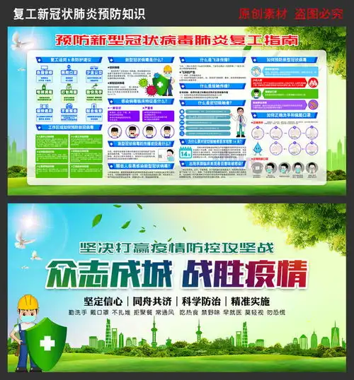 企业工厂复工防疫指南板报