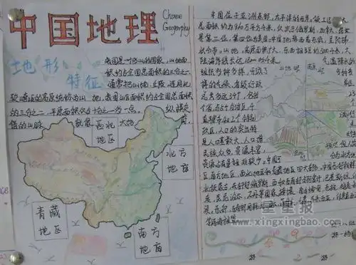 关于中国地理手抄报图片4幅