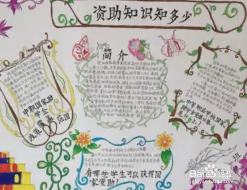 关于学生资助手抄报