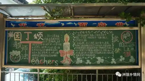 洲瑞镇实验学校开展庆祝教师节黑板报评比活动