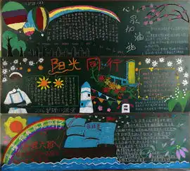 绘尺方板报展心灵风采心理健康主题黑板报比赛