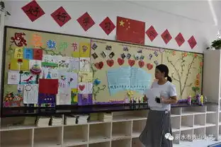 园丁曲红烛赞念师恩秀山小学教师节黑板报评比活动