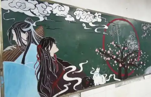 高中生创意黑板报走红,美术功底让人羡慕,不当艺术生可惜了