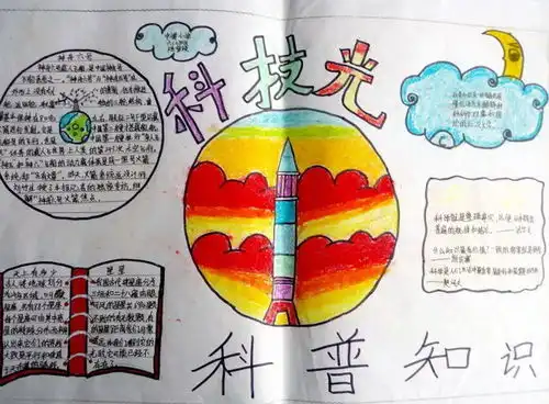 小学六年级科技光手抄报