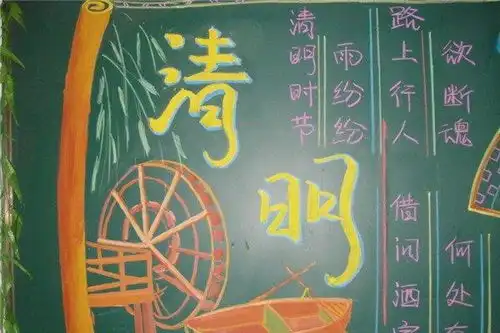 关于清明节的黑板报大全