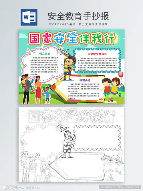 安全教育手抄报设计图